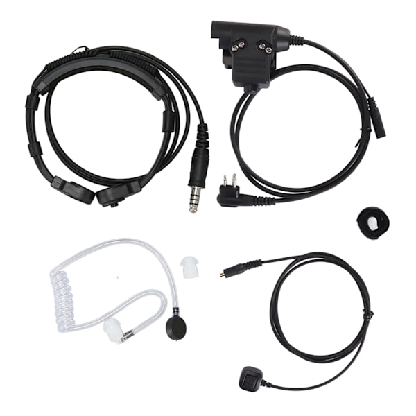 Halsmikrofon ørestykke 7,1 mm stik med finger PTT bærbar til MOTOROLA GP88 GP300 GP3688 DEP450 EP450