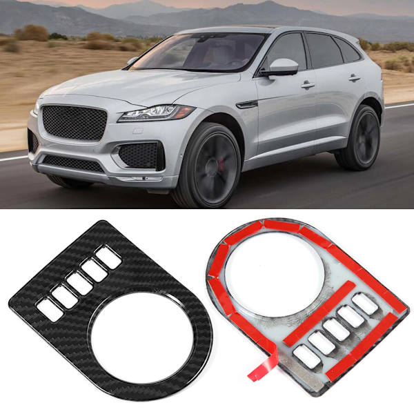 Kulfiber-stil gearkasse kontrolpanel dækselramme passer til Jaguar XF XE XJL XJ F PA CE F Pace