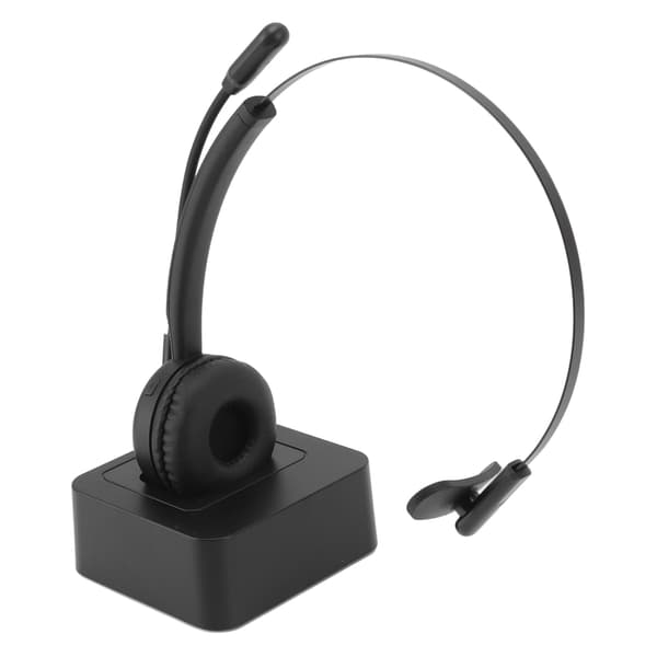 Call Center Headset Brusreducerande Bekvämt Justerbart Bluetooth-headset med mikrofon och magnetisk laddningsbas