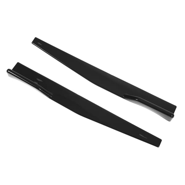 2 stk. sideskørtspoiler venstre højre 860 mm blank sort reducerer luftmodstand ABS ridsefast universal til biler