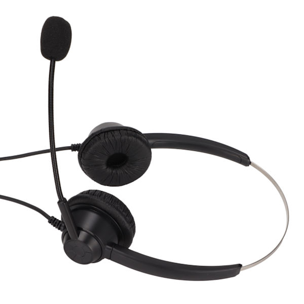 H360D-3.5-U901 Binauralt forretningsheadset 3.5mm USB-kontorheadset støtter justering av høyttalervolum, mikrofon og volumdemping