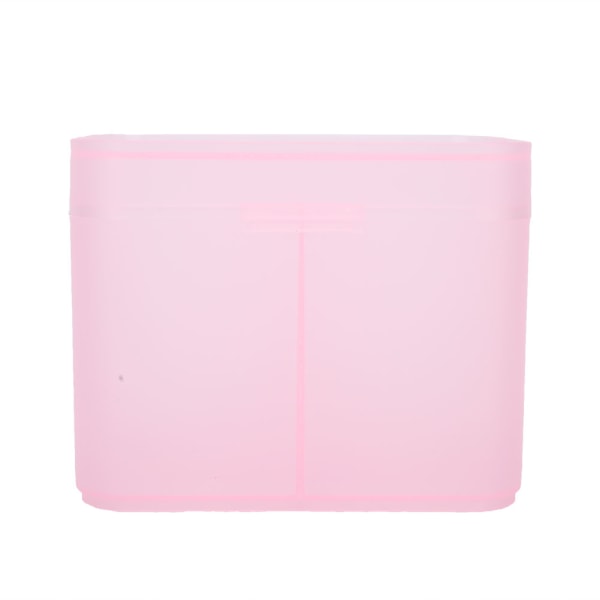 2 Grids Nail Art Oppbevaringsboks Nail Polish Remover Pad Organizer Holder Container Case Pink