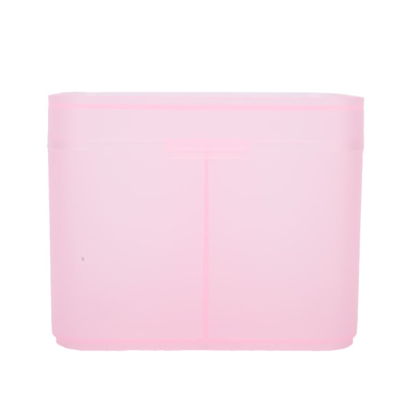2 Grids Nail Art Oppbevaringsboks Nail Polish Remover Pad Organizer Holder Container Case Pink