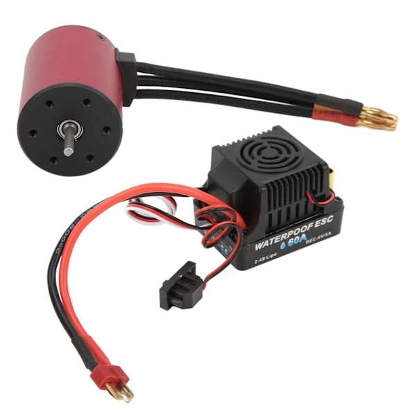 S3650 2300V borstlös motor + 60A borstlös ESC-kombination RC-bildelar för 1/10 fjärrstyrd bil
