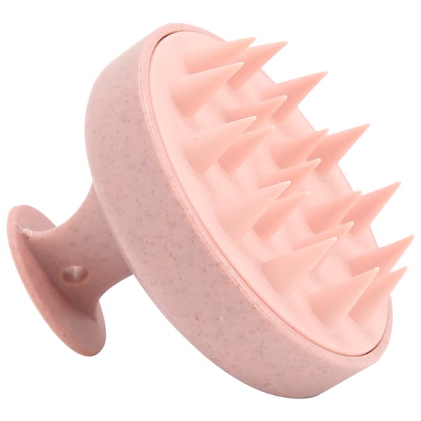 Silikon hårbottenmassageborste Hem Bärbar Hårtvätt Schampoborste Hårbottenexfoliator Rosa