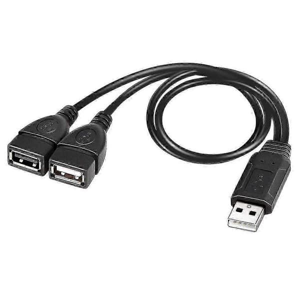 USB 2.0 Y-splitterkabel - En hann til dobbel USB hunn lader- og datasynkroniseringskabel