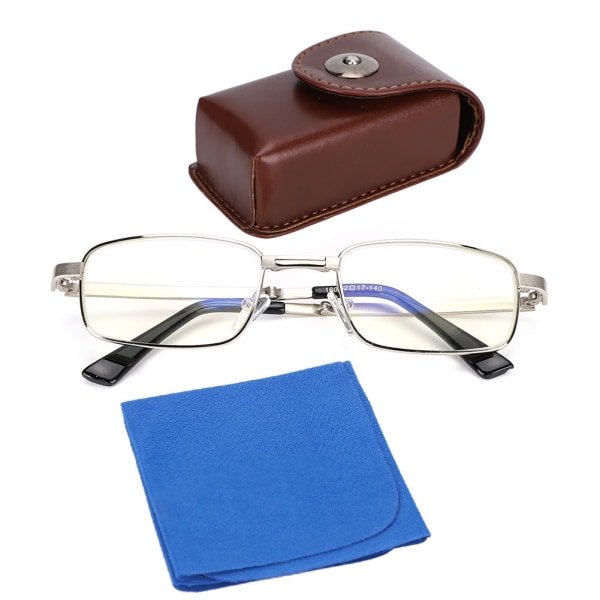 Sammenleggbare lesebriller Visual Fatigue Relief High Definition presbyopiske briller med pose(+200 )