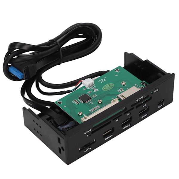 Strömdriven USB-hubb 5,25 tum God prestanda Fullt utrustad 5 Gbps bandbredd 11 platser Datortillbehör