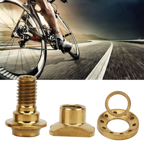 16 st C Clamp Bromsbacks Mutter Kit Bult Titanium Legering Skruvar Set för landsvägscykel Bikegold