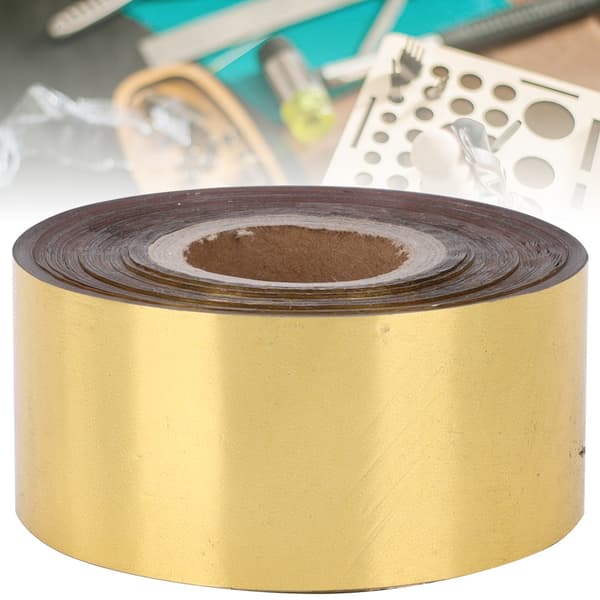 Varmstämplingsfolie Papper Läder Tyg Förpackningslåda DIY Dekorationsaccessoarer 3cm Bredd 120 Meter/Rulle Guld