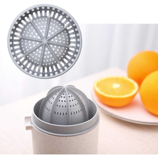 Kjøkken Frukt Lime Juicer Håndholdt Juicer, BPA-fri, Tåler Oppvaskmaskin, Juicer med Beholder - Dryppmekanisme (Blå)