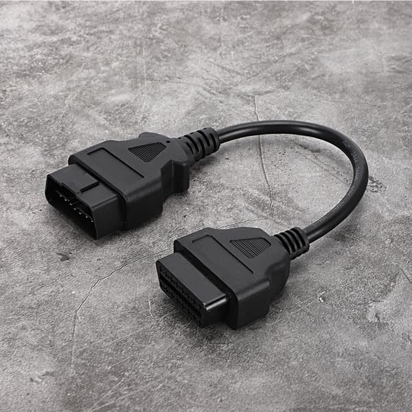 OBD 16Pin 0,3 m/0,98 ft han til hun forlængerkabel diagnostisk adapterstik