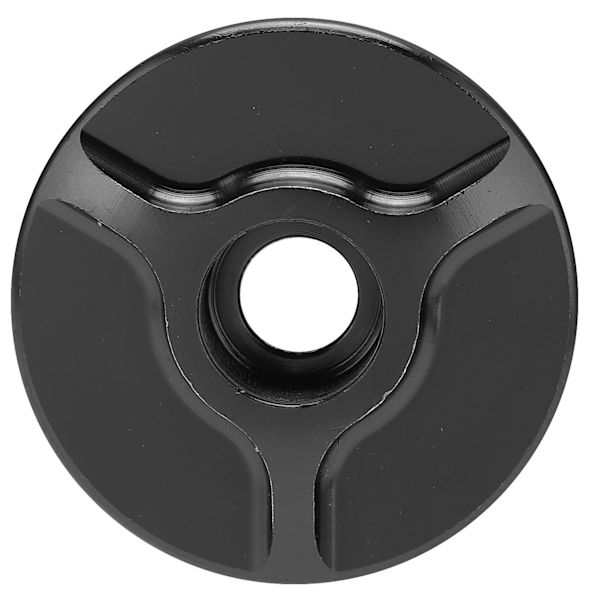 Aluminium gevindløst frempind headset cover til MTB mountainbike, sort