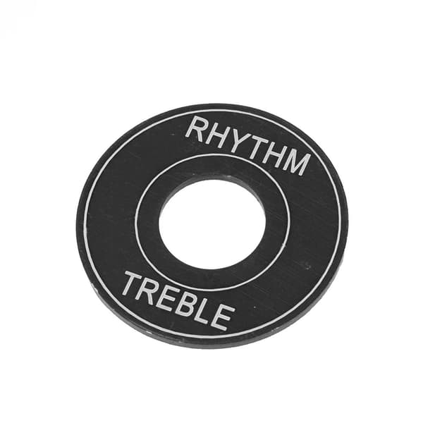 Växlingsplatta i aluminium Rhythm Treble Washer Ring för LP EPI elgitarr (svart)