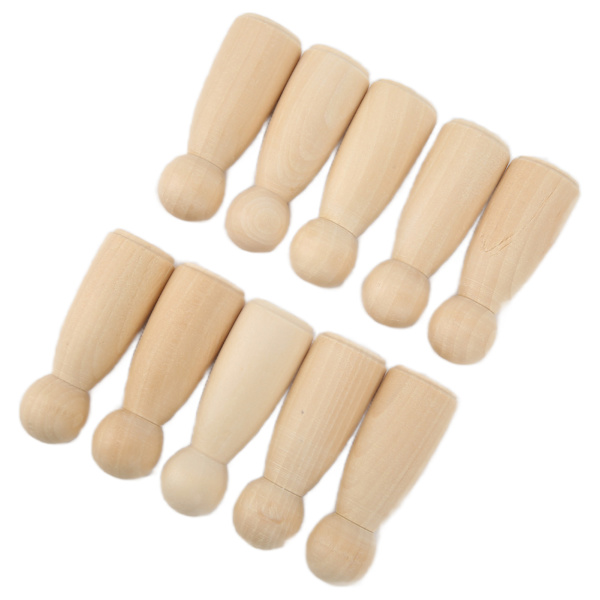 10 kpl puinen nukke, 75 mm, 3,0 tuumaa, turvallinen, purseeton Kehitä HandsOn Skills -tee-se-itse-tarvikkeita koristeluun (tytöille)