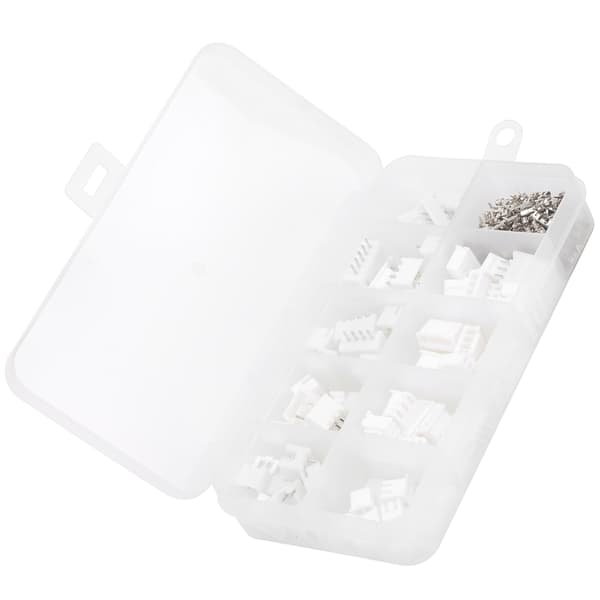 150 stk. Docking Terminal Connector Elektronisk Bare Terminal Hus Kombinasjon 2.54mm JST Hvit