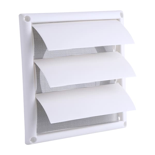 1 PC Plastik Ventilationsrist Dæksel 3 Klapper Vægkanal Ventilationsrist Med Net Ny 20*20cm