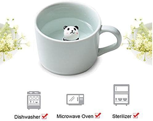 Keramiske krus for melk, kaffe, te 3D Dyr Frokostkopp