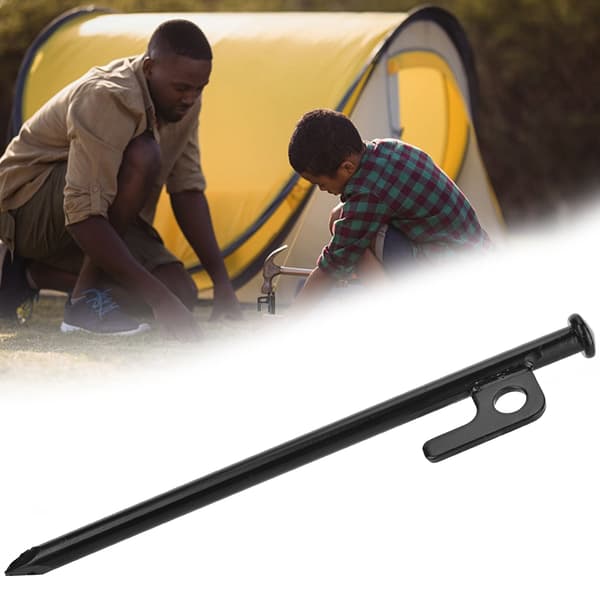 4 stk. stål utendørs reise camping strand teltplugger pinneplugger bakken spiker (20 cm)