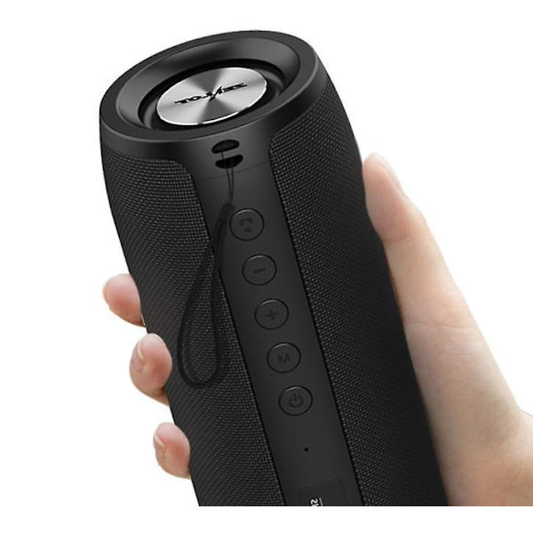 Vattentät bärbar Bluetooth högtalare med kraftfull bas och surroundljud, Bluetooth 5.0-teknik