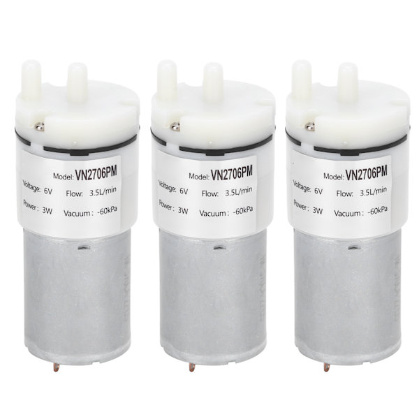 3 st Micro Vattenpump Mini Dränkbar Motor Akvarium Lufttillbehör DC6V VN2706PM