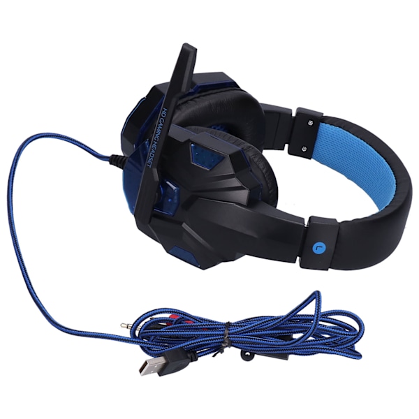 SY830MV‑PC Blå Gaming Headset Trådbundet Luminous Gaming Hörlurar för PC PS4 Controller