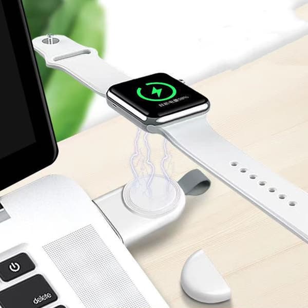 Bærbar smartklokkelader Magnetisk hurtiglading Trådløs lader for IOS Watch Series USB