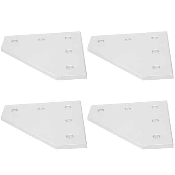 4 st skarvplåt utvändigt 5-håls aluminiumanslutningsförstärkning rät vinkelanslutning 4040L form