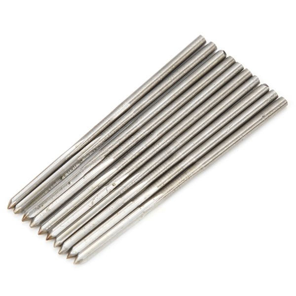 10 ST Helslipad HSS-brottsch för maskiner med raka skaft Industriella verktyg 2 mm diameter