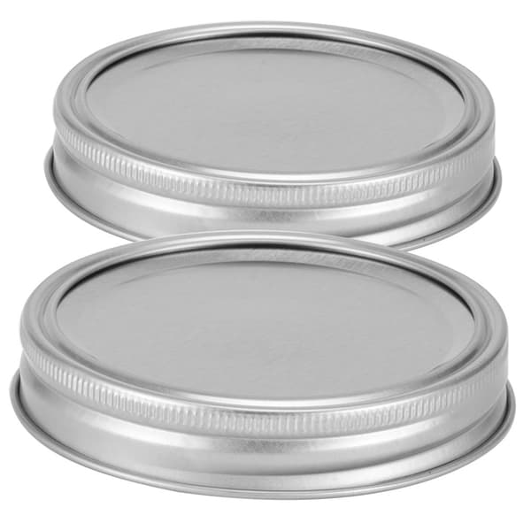 Delade konserveringslock i glas för burkar, runda matbehållare, förseglingslock, kökstillbehör (10 st 86 mm silvercirkelring + täckplatta)
