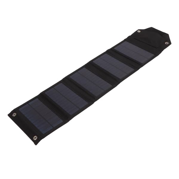 21W Soloplader 5V 3A Maks. Bærbar Foldbar Solpaneloplader til Camping IP67 Vandtæt ETFE Strøm Nødpanel SPB5Z B Sort