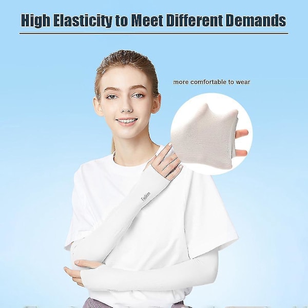 Kølende UV-beskyttende Armsleeves til Mænd og Kvinder - Åndbar og Elastisk med Tommelhul, Pink
