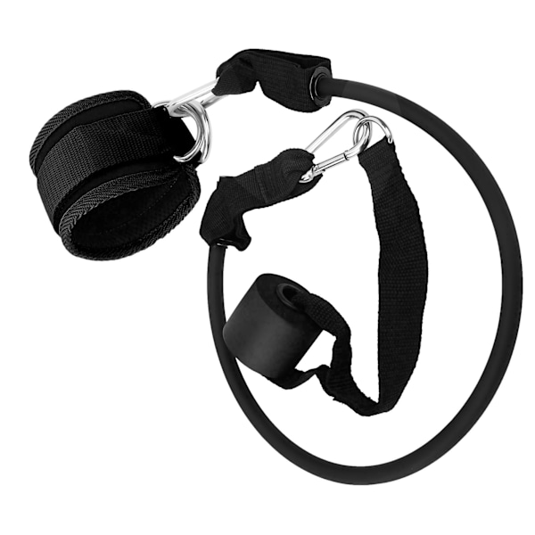 Ankelremssæt Dobbelt Metal D-Ring Fitness Ankelrem til Ben, Balder og Core Øvelse Sort Sæt
