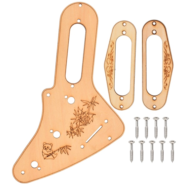 Gitarr Guard Pickup Ram Set Lönn Snidad Elektrisk Gitarr Musikinstrument Tillbehör