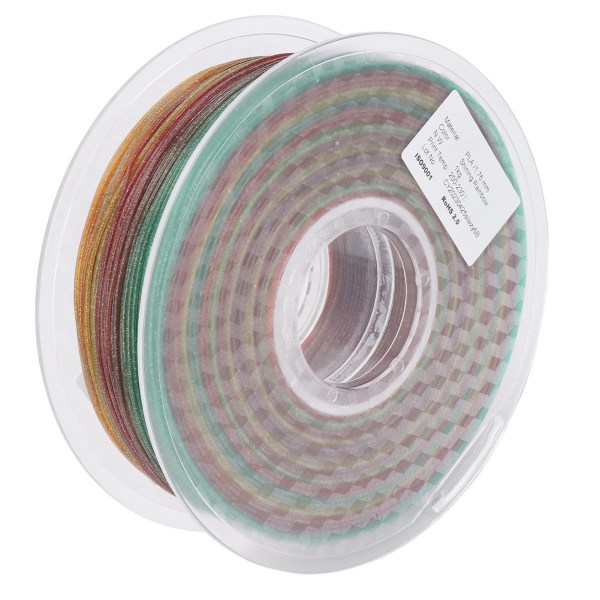 3D-skrivarfilament 1,75 mm Multi Colour Silk PLA-filamentbunt Hög transparens God seghet Påfyllningsfilament