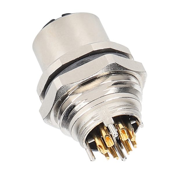 Panelmontert stikkontakt hulltype vanntett elektrisk kabel hurtiggjengekontakt M12‑B‑S8X
