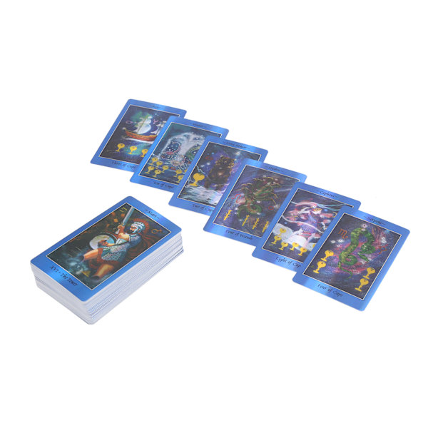 Hologram Papir Tarot Kort Dæk Engelsk Sprog Familie Interaktivt Brætspil