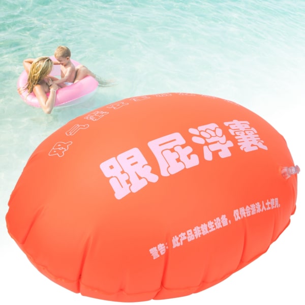 Vattenutrustning Simning Airbag Säkerhet Uppblåsbar Luftboj för Rem Simning Surfing SnorklingOrange 50x40cm