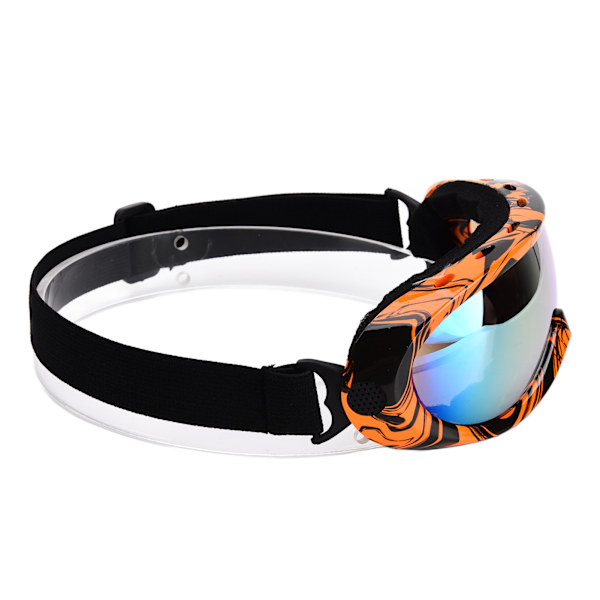 Enkellagers professionella skidglasögon Vindtäta Utomhusridning UV-skydd Snöglasögon Orange Svart