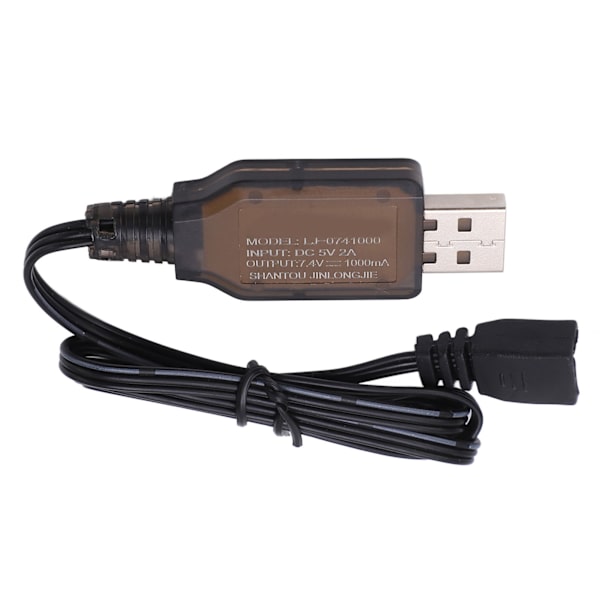 1/16 RC-auton laturi 7.4V 1000mA Lipo-akku USB-laturi latauskaapeli 1/16 kauko-ohjattavaan autoon