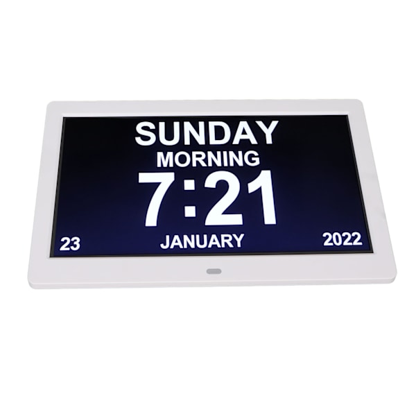 Digital fotoram 10 tum 1024x600 LCD väckarklocka fjärrkontroll 100-240V för hem EU-kontakt