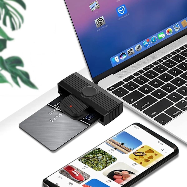 Usb Smart Card Reader Smart Card/sim/id/ Kort Smart Card Reader Adapter kompatibel med Android Telefoner Pc Compu-1
