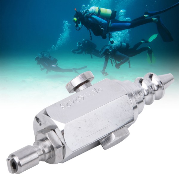 Rustfritt stål Profesjonell 8 cm Mini Portable Scuba Diving Universal Luftdyseutstyr for BCD Inflator Slange Clean ToolSilver