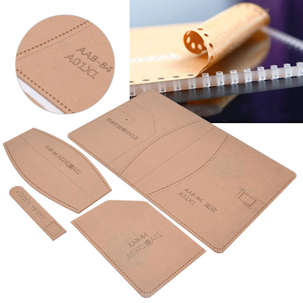 Läder mall Set Transparent akryl DIY handgjorda anteckningsbok cover Craft Tool