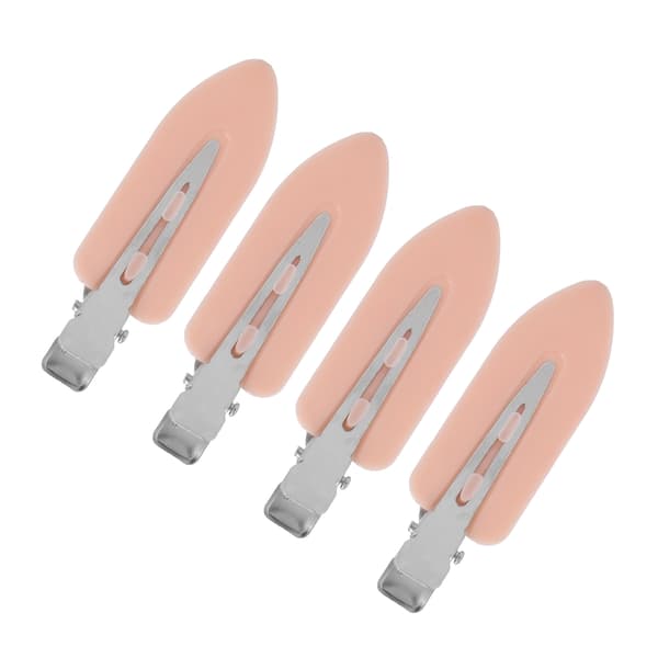 4 stk sminke hårspenne tilbehør ingen bøy hårspenner ingen krøll hårstyling klips for kvinner rosa