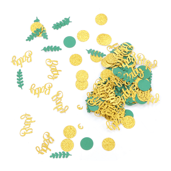 1 pakkaus vauvakutsujen konfettisomisteita paperikonfetteja vauvajuhliin vuosipäivään