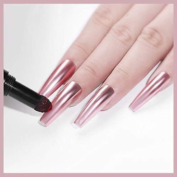 5-delad krom nagelborste set - perfekt för akrylpulver, nagellack och nageltillbehör