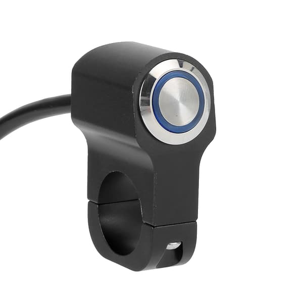 22 mm/0,87 tommer vanntett frontlys med stålspotlight og styrebryter for motorsykkel ATV