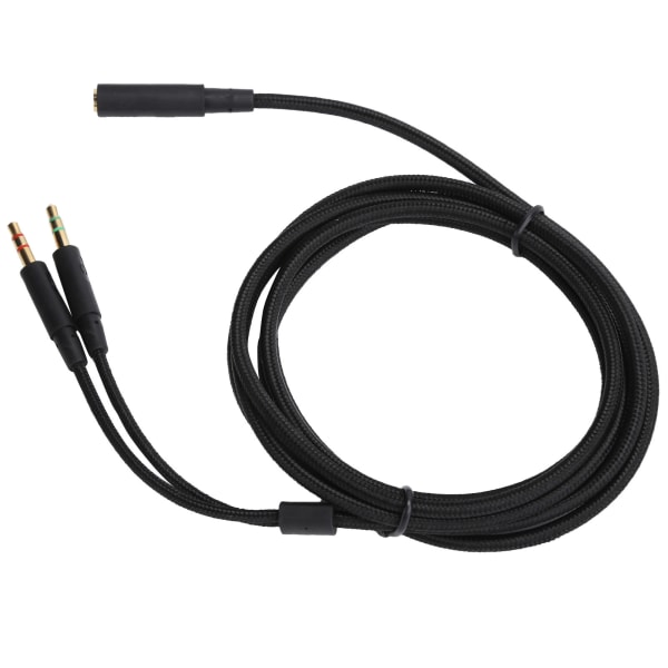 2-i-1 adapterhodetelefon lydkabel passer til Kingston HyperX Cloud Stinger/Cloud Mix/Cloud Alpha