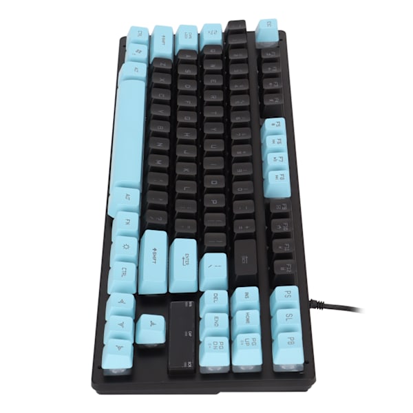 Mekanisk tangentbord Känslig utlösning Lätt bärbar Tvåfärgad sömnad PC-tangentbord för stationär bärbar dator Svart blå
